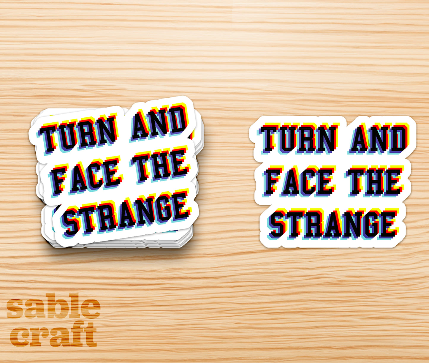 Turn and Face the Strange Vinyl Sticker