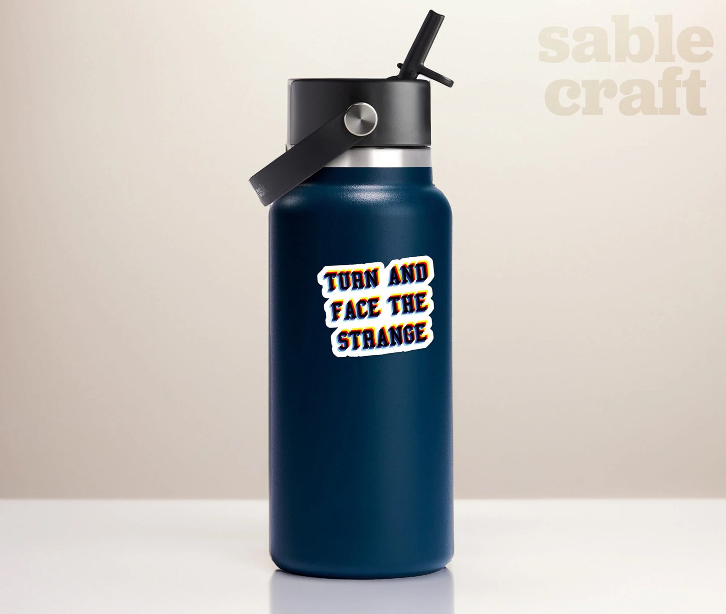 Turn and Face the Strange Vinyl Sticker